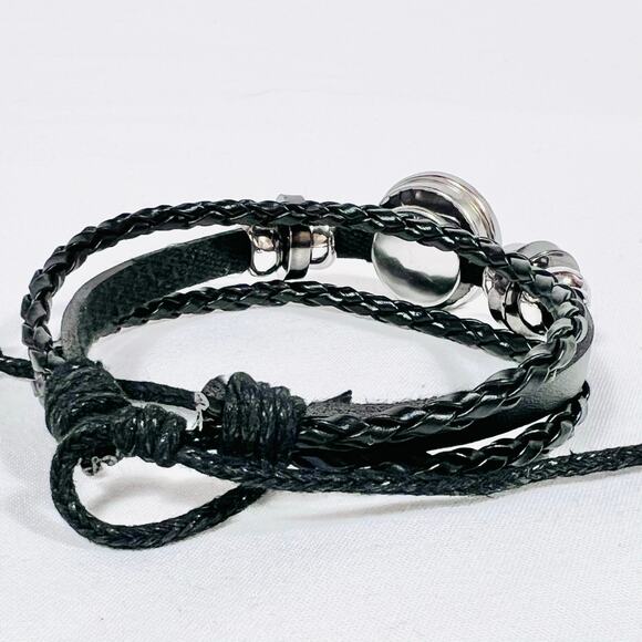 Capricornus Zodiac Leather Adjustable Bracelet Unisex Multilayer Horoscope New - Picture 4 of 5